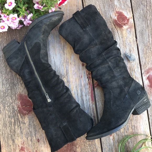 ☀️Born Barren Distressed Black Suede Tall Boot - Picture 7 of 14